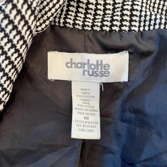 Womens Charlotte Russe Black/White Blazer - M - Picture 5 of 5